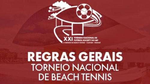 Regras Gerais para o I Torneio Nacional de Beach Tennis